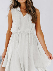 Falda sin mangas con solapa en la cintura