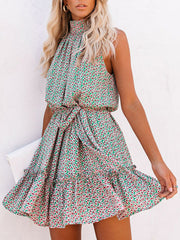 Women's Sleeveless Ruffle Skirt