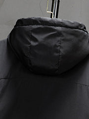 Men Drawstring Hooded Jacket Without Tee