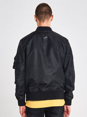 Men Zip Up Dual Pocket Bomber Jacket