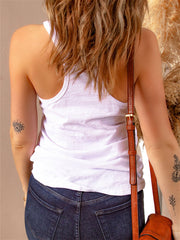 Chaleco estampado con bandera blanca