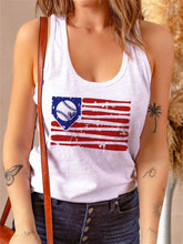 Weiße Weste mit Flaggen-Print