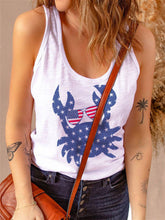 Weißes Basic-Top mit Rundhalsausschnitt und Muster