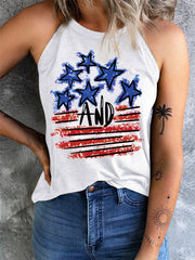 Chaleco de cuello redondo con estrella blanca