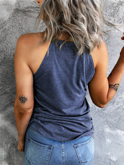 Weste mit Rundhalsausschnitt und amerikanischem Aufdruck