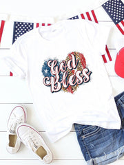 Herz der Flagge Gott segne T-Shirt