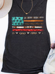 Weste mit Flaggen-Print