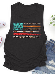 Weste mit Flaggen-Print