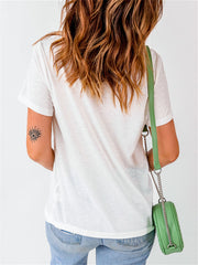 American Flag Monogram Print Crew Neck T-shirt