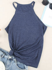 Chaleco ajustado con estampado de labios y bandera estadounidense