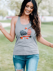 Chaleco con corazón de la bandera estadounidense del 4 de julio