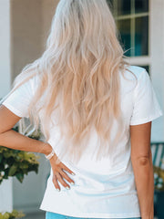 T-Shirt mit Bullhead-Print und amerikanischer Flagge