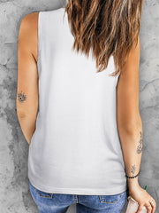 Weste mit Sonnenblumen-Motiv, amerikanische Flagge