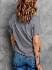 T-Shirt mit Rundhalsausschnitt und amerikanischer Flagge