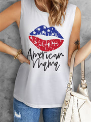 American Flag Patriotism July 4th Mom Vest