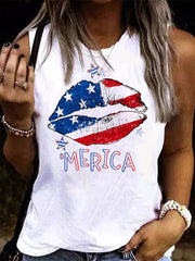 American Flag July 4th Patriotic Lip Vest