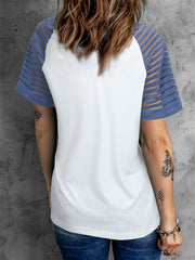 Patriotisches Kurzarm-T-Shirt mit amerikanischer Mutter