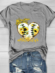 Baseball-T-Shirt mit Motherlife-Print