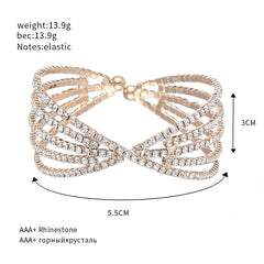 Brazalete de plata con diamantes