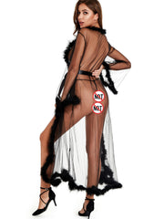 Vestido de malla transparente