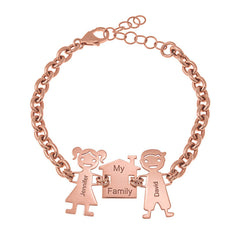 Love Style Customized Family shaped Bracelet