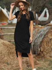 Side Slit Maxi Skirt