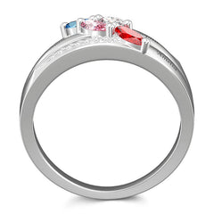 Luxury Blue Pink Red Diamond Customized Rings