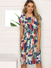 Vestido sencillo de moda de longitud media