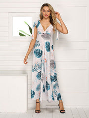 sleeveless V-neck Long Dresses
