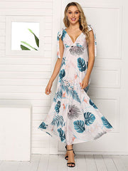 sleeveless V-neck Long Dresses