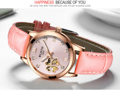 Precioso reloj para niña con correa de piel Reloj para mujer