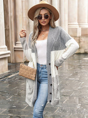 Einreihiger bunter Cardigan-Pullover