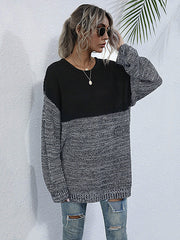 Strickpullover mit Rundhalsausschnitt