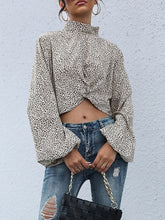 Camisa de gasa con estampado de leopardo