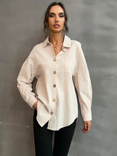 Einfarbiges Hemd mit Revers