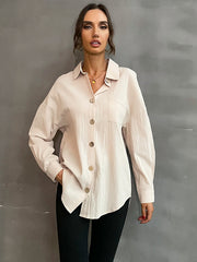 Einfarbiges Hemd mit Revers