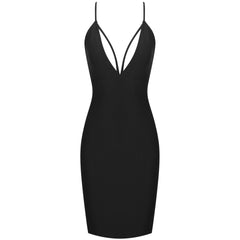 Ärmelloses Overknee-Bandage-Kleid mit Riemchenmuster PP091913