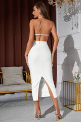 Conjunto de vestido sexy con cuello halter y vendaje Rako