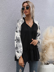 Camiseta holgada con cuello en V