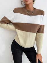 Suéter de punto con cuello redondo