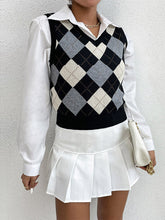 Chaleco de diamantes estilo universitario