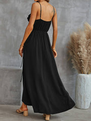 Vestido de gasa de color liso