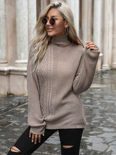 Jersey de cuello alto de punto de color liso