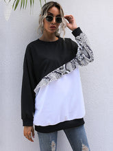 Snake Print Long Sleeve Sweatshirt