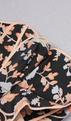 Strapless Jacquard Midi Dress