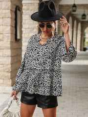 Camisa estampada con estampado de leopardo