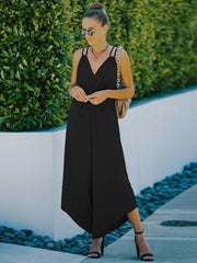 Jumpsuit mit weitem Bein und Hosenträgern