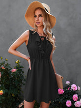 Vestido sin mangas con volantes