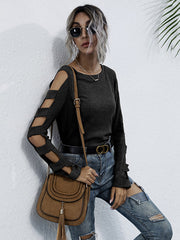 Trägerloser, schmaler Pullover