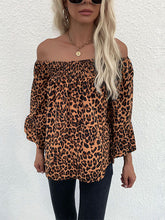 Camisa de gasa con estampado de leopardo